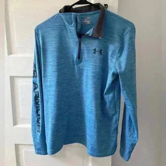 Under Armour Other - Blue long sleeve under armor heat gear quarter zip sweat shirt